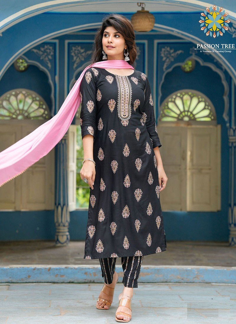 Harvi Vol 2 By Passion Tree Straight Cut Readymade Suits Catalog